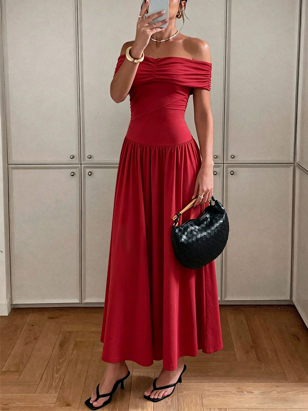 ZARA Sweet Summer Floral Square Neck Spaghetti Strap Long Dress with Side Slit